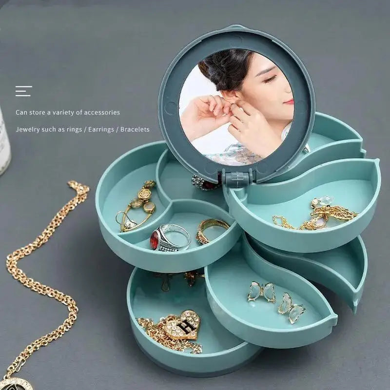 4 Layers Rotatable Jewelry Storage Box