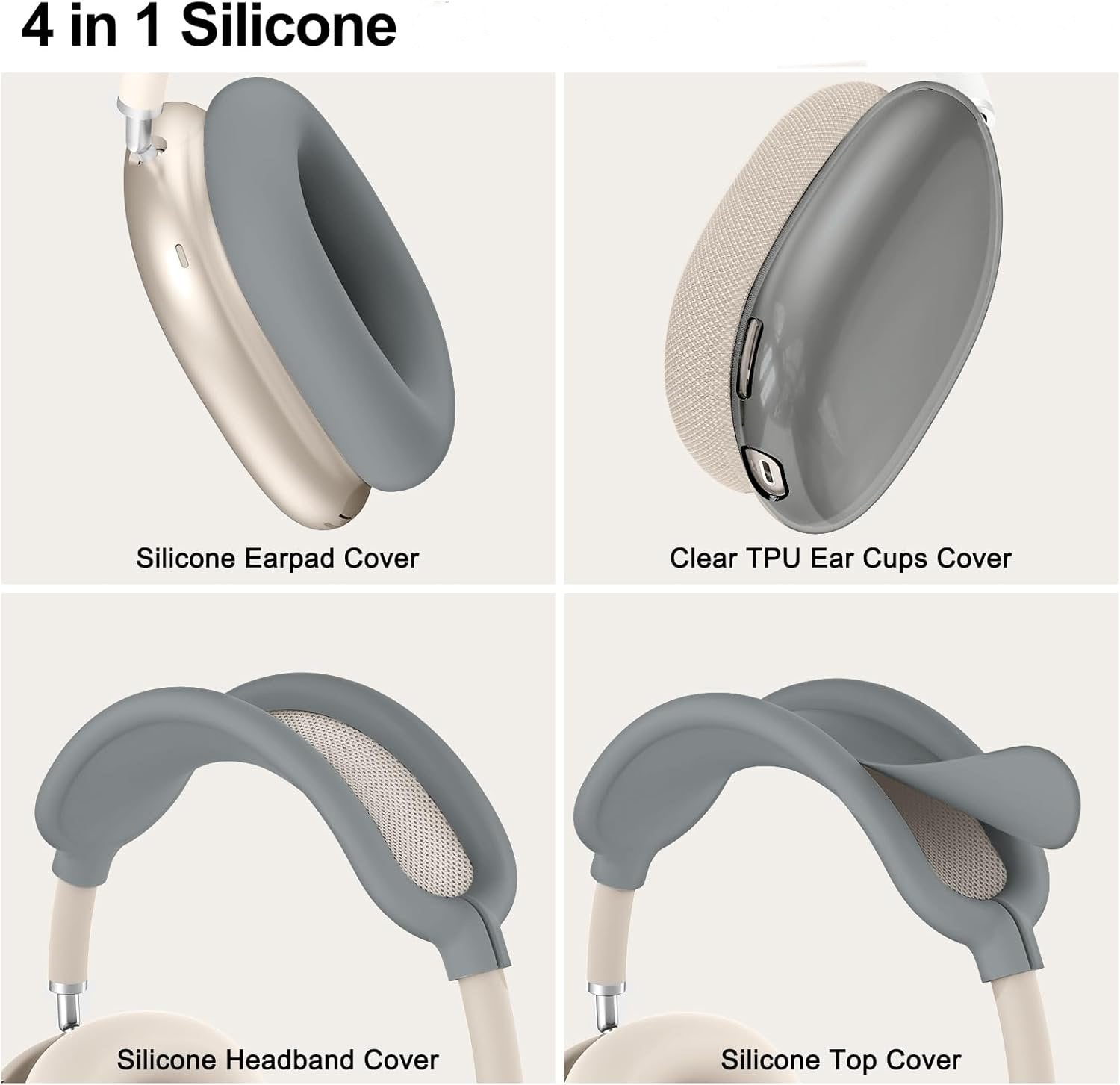 4 in 1 Silicone Case Cover for Headphones🎧