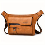 Men's Stylish PU Leather Crossbody Bag Versatile Shoulder Messenge