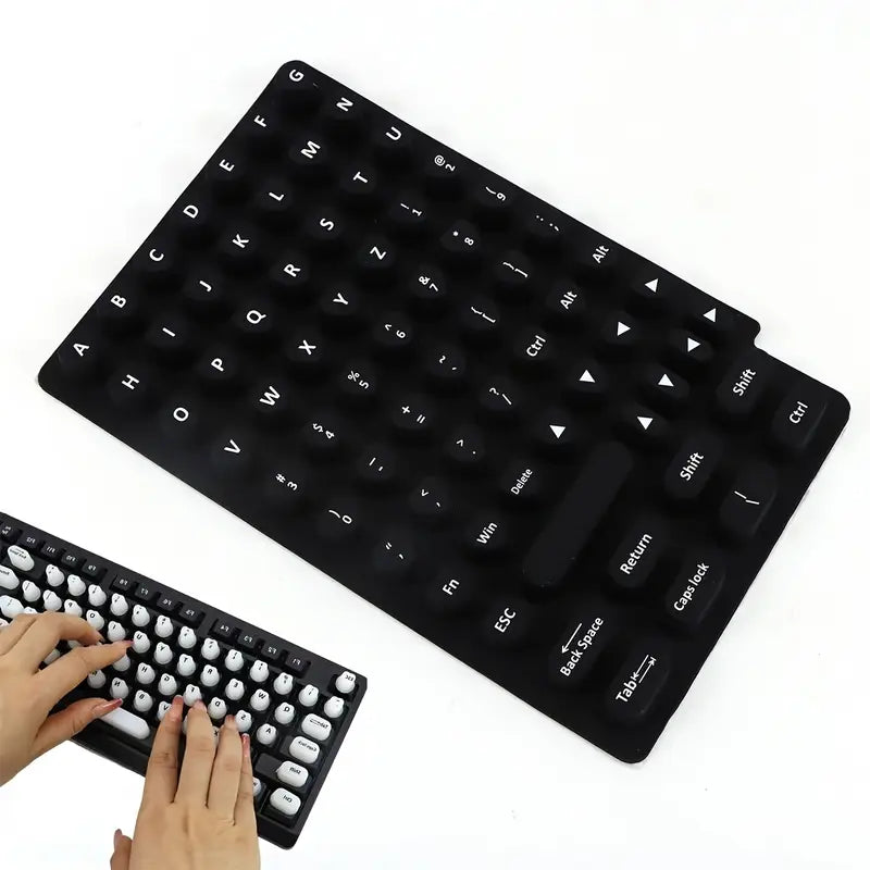 Soft Silicone Heart-Shaped Keyboard Stickers for Long Nails with Letters