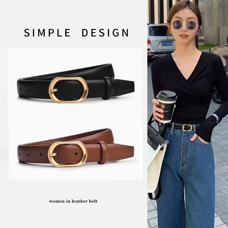 Trendy Casual Women's Jeans Belt Slim Versatile Fashion Cross-Border Ins Design