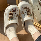 ASOFTER Women'S EVA Clog Shoes - Cute Bunny & Heart Design