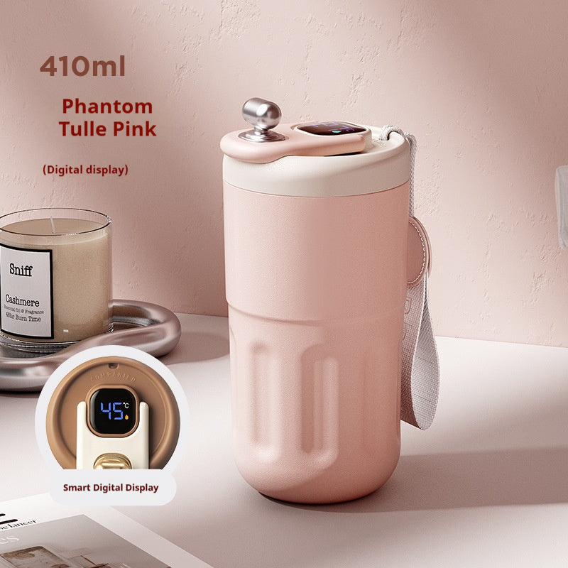 Stainless Steel Insulated Coffee Mug with Temperature Display