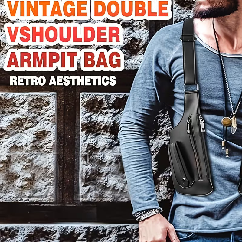 1pc of Anti-theft Crossbody Bag Provides You with Double Protection, Keeping Your Valuables Safe from Pickpockets. The Men's Anti-theft Wallet Features an Adjustable Shoulder Strap with a Buckle, Allowing You to Adjust It to Fit Your Height, Suitable
