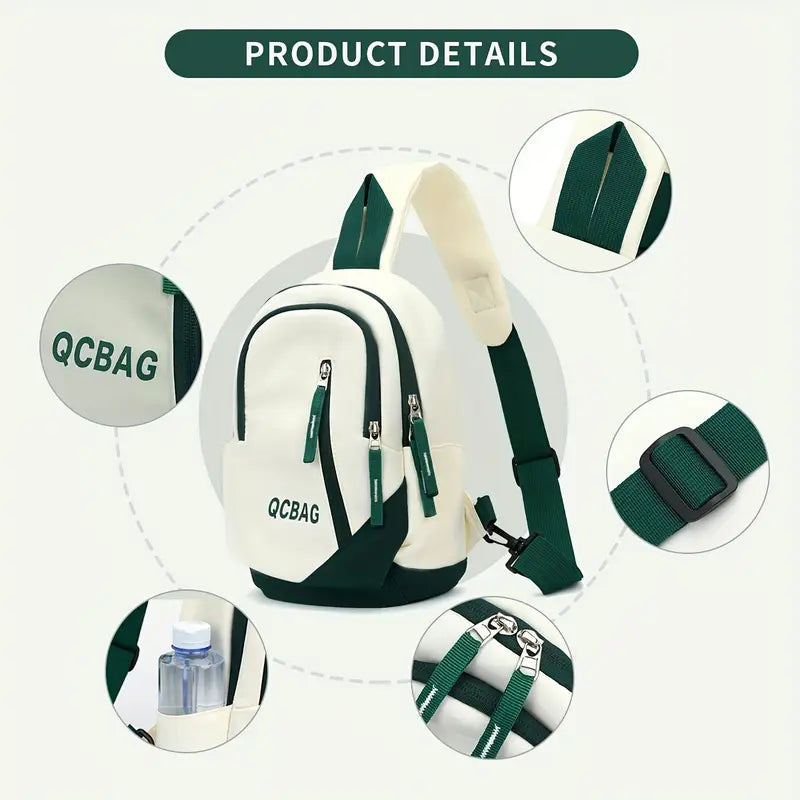 Casual Letter Graphic Chest Bag Crossbody Bag For Commute