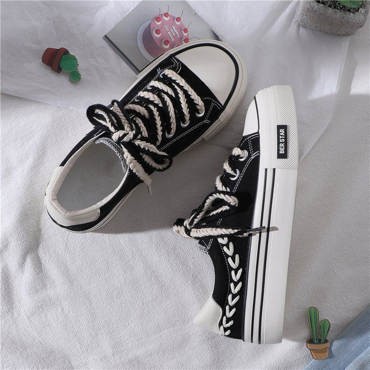 Womens Sneakers Ears of Wheat Platform Shoes