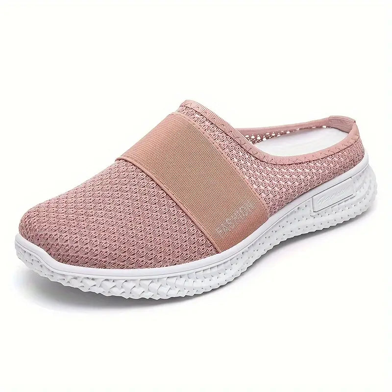 New Summer Women's Shoes Breathable Half Slipper Mesh Upper with Comfortable Sole