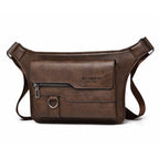 Men's Stylish PU Leather Crossbody Bag Versatile Shoulder Messenge