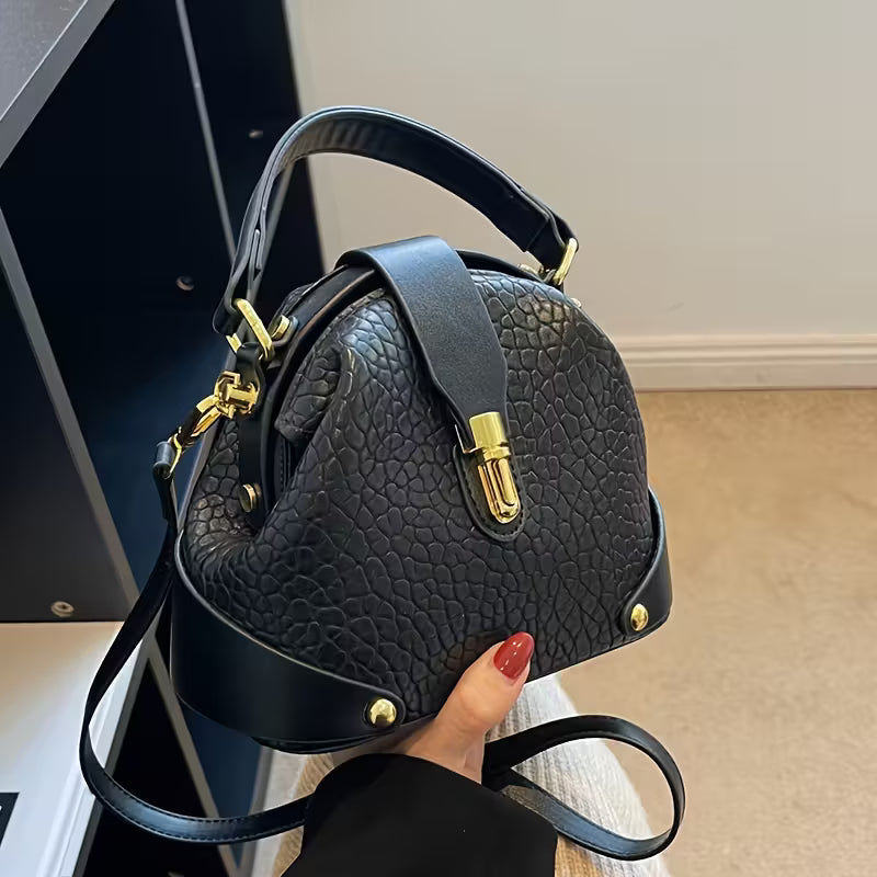 Light Luxury Color Splicing Messenger Bag High-grade Western Style Retro Handbag