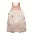 Women'S Anti-Theft Floral Embroidered Backpack