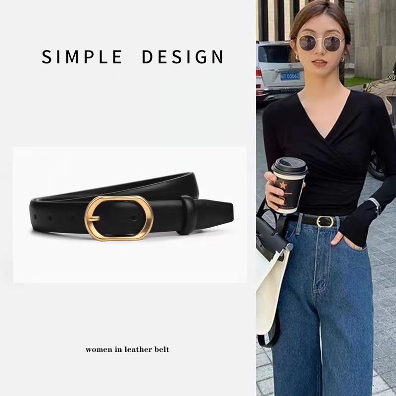 Trendy Casual Women's Jeans Belt Slim Versatile Fashion Cross-Border Ins Design