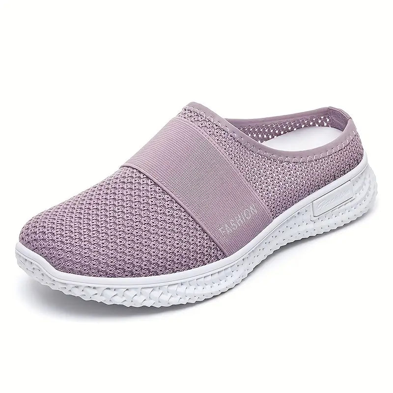New Summer Women's Shoes Breathable Half Slipper Mesh Upper with Comfortable Sole