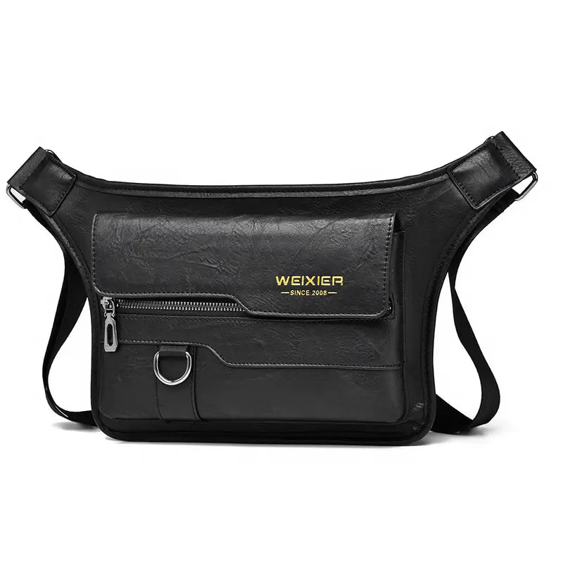 Men's Stylish PU Leather Crossbody Bag Versatile Shoulder Messenge