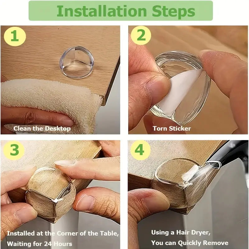 Silicone Corner Protector for Tables, Furniture, and Cabinets