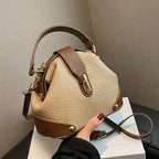 Light Luxury Color Splicing Messenger Bag High-grade Western Style Retro Handbag