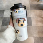 30oz Stainless Steel Vacuum Insulated Travel Mug with Handle And Straw