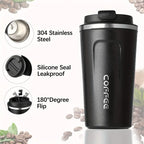 510ml Vacuum Insulated Coffee Cup with Lid - Double-Wall Thermal Tumbler