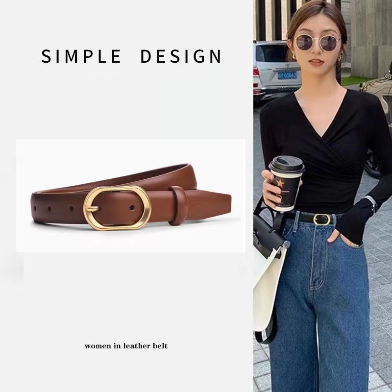 Trendy Casual Women's Jeans Belt Slim Versatile Fashion Cross-Border Ins Design