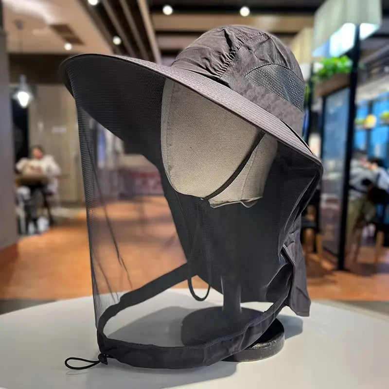 Men's and Women's outdoor mosquito net cap