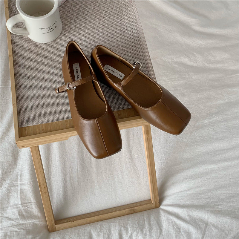 Women's New Vintage Square Toe Mary Jane Shoes