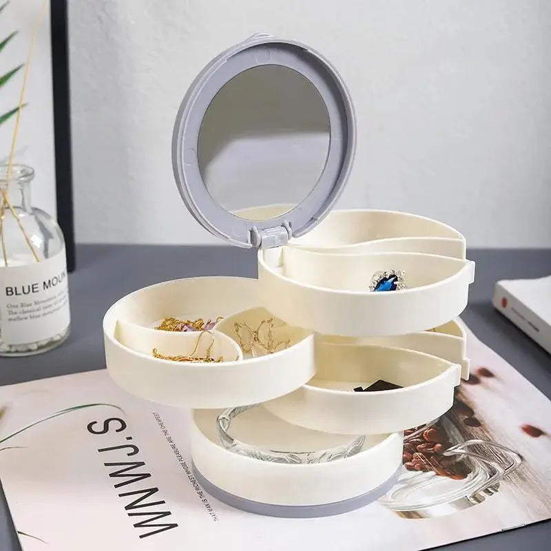 4 Layers Rotatable Jewelry Storage Box