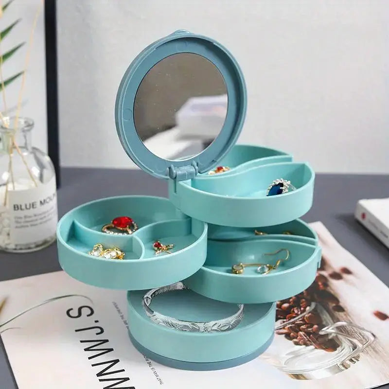 4 Layers Rotatable Jewelry Storage Box