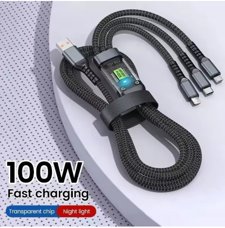 [🔥Hot sale] 100 W Fast - Charging 3 - in - 1 Data Cable