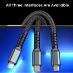 [🔥Hot sale] 100 W Fast - Charging 3 - in - 1 Data Cable