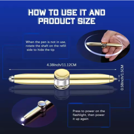 Finger Gyro Spinner Multi-function Gyroscope Pens/Two pens only 1099₹