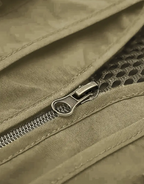 Men's Nylon Vest With  Multi-Pocket Design and Zippered Pockets