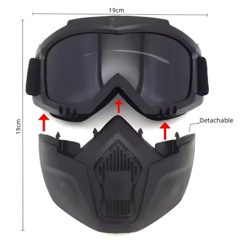 Special mask for welding and cutting (anti-glare, UV radiation, dust protection)