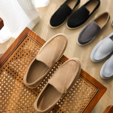 Monaco Suede Loafers Shoes  British Style Single Shoes