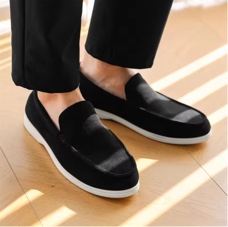 Monaco Suede Loafers Shoes  British Style Single Shoes