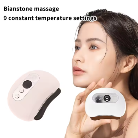 Electric Gua Sha Face Massager with Hot Stone Heating Vibration Facial Lifting Gua Sha Tool