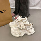 Women's Chunky Sneakers Breathable Mesh Platform Sports Shoes