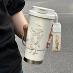 GIANXI Lily Of The Valley Design Travel Portable Leakproof Water bottle