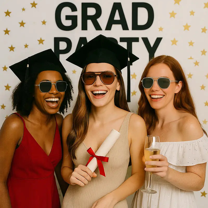 2025 Geometric Frame Double Beam Sun Protection Glasses Trends