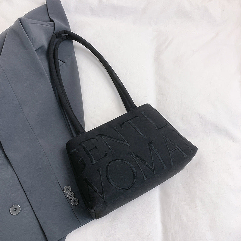 Gentle Woman Colorful Nylon Shoulder Bag  Letter Design Single Shoulder Women's Bag