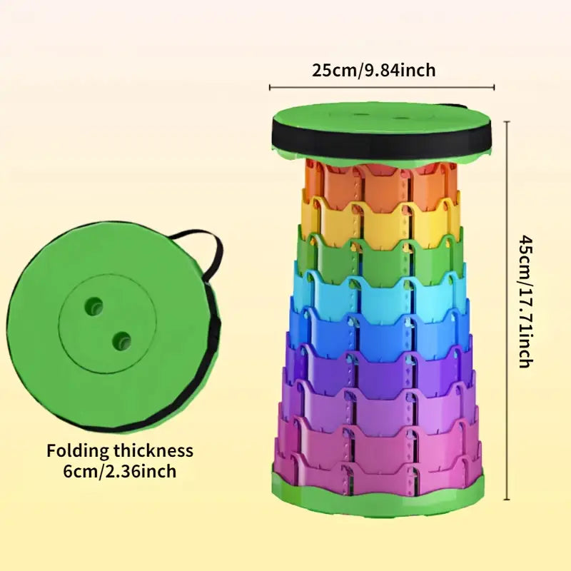 1pc- Enhanced portable multi-functional folding and retractable stool