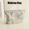 Floral Toiletry Bag for Travel - Lightweight, Portable Makeup Pouch with Zipper Closure