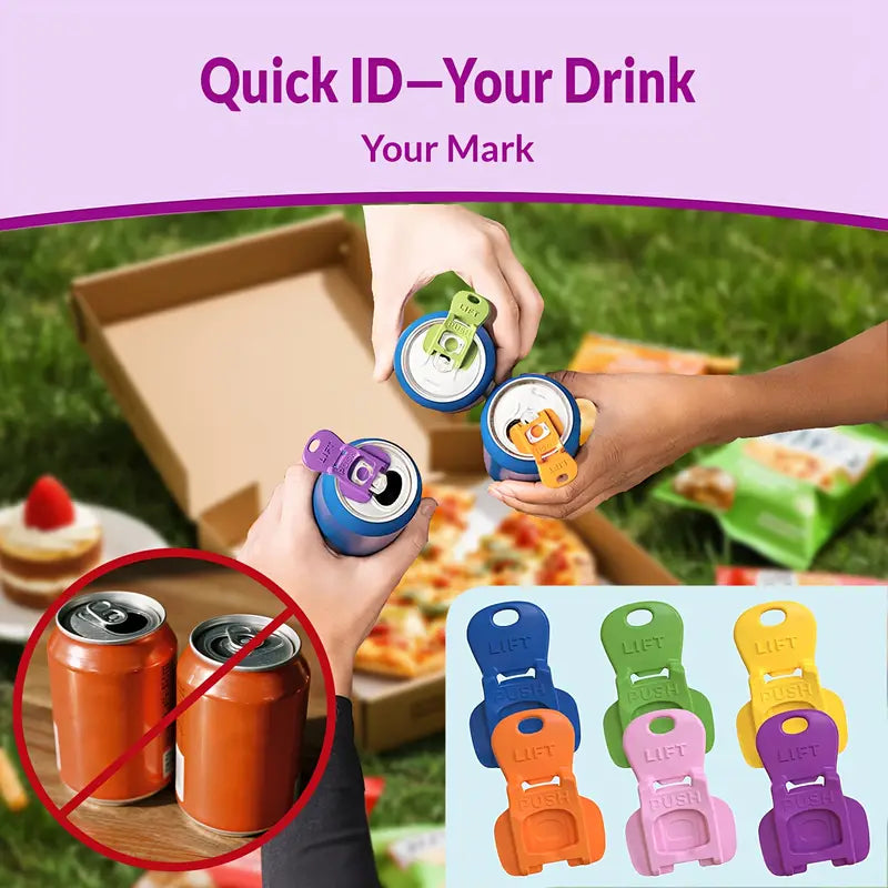 6pcs Colorful Beverage Can Opener Covers