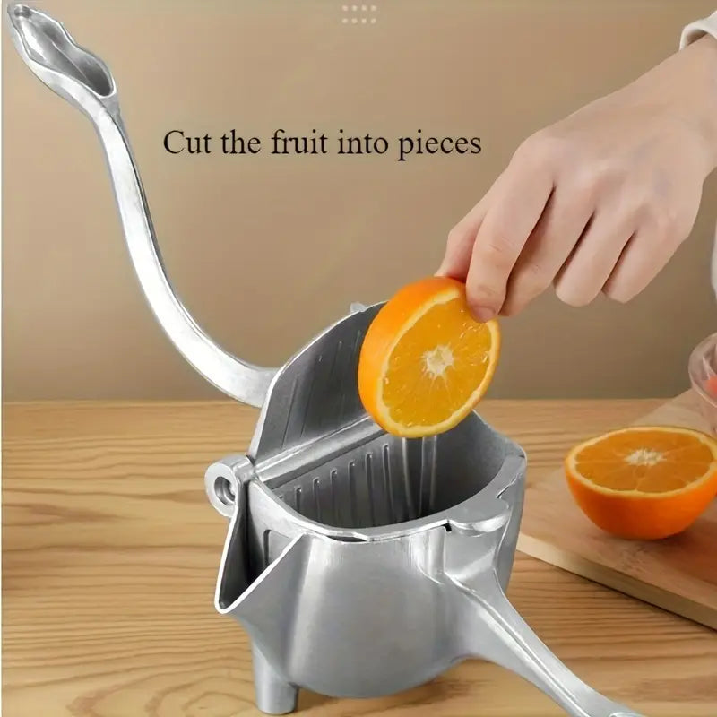 Premium Aluminum Manual Citrus Juicer - Perfect for Oranges, Lemons & Pomegranates