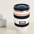Camera Lens Coffee Mug | Stainless Steel & BPA-Free ABS Plastic
