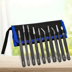 10pcs Premium Anti-Static 304 Stainless Steel Tweezers Set