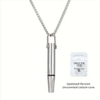 Titanium Steel Core Necklace - Built-In Core Meditation Tool for Anxiety & Calming Mind, Positive Thinking