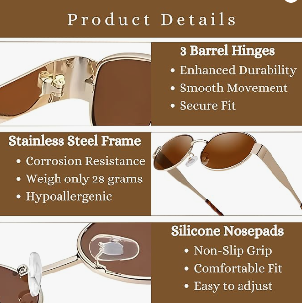 [HOT SALE ]Trendy Metal Sunglasses😎Buy two pairs of sunglasses only 799  ₹