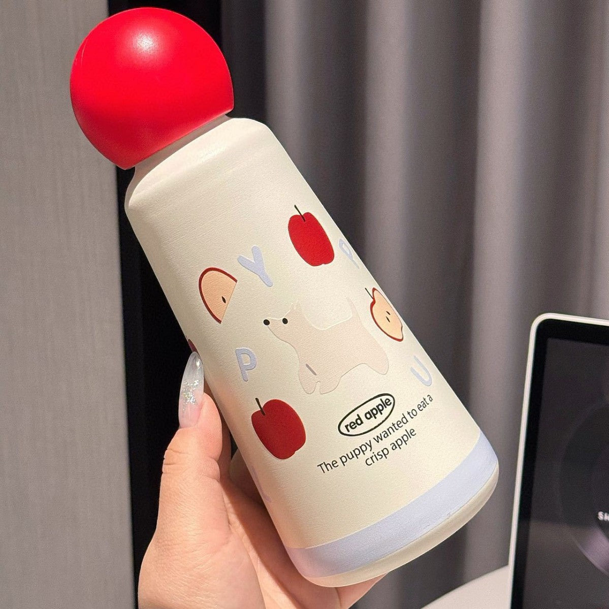 Adorable Earth Little Dog Large Capacity 500ml Insulated Water Bottle