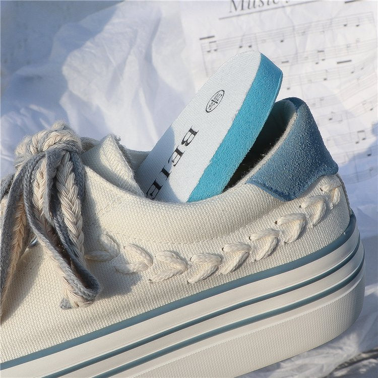 Womens Sneakers Ears of Wheat Platform Shoes