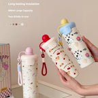 Portable Cartoon Vacuum Cup High-Capacity With Lifting Rope