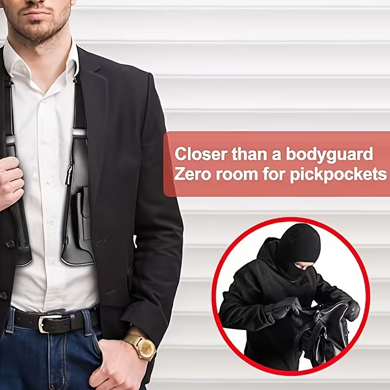 1pc of Anti-theft Crossbody Bag Provides You with Double Protection, Keeping Your Valuables Safe from Pickpockets. The Men's Anti-theft Wallet Features an Adjustable Shoulder Strap with a Buckle, Allowing You to Adjust It to Fit Your Height, Suitable